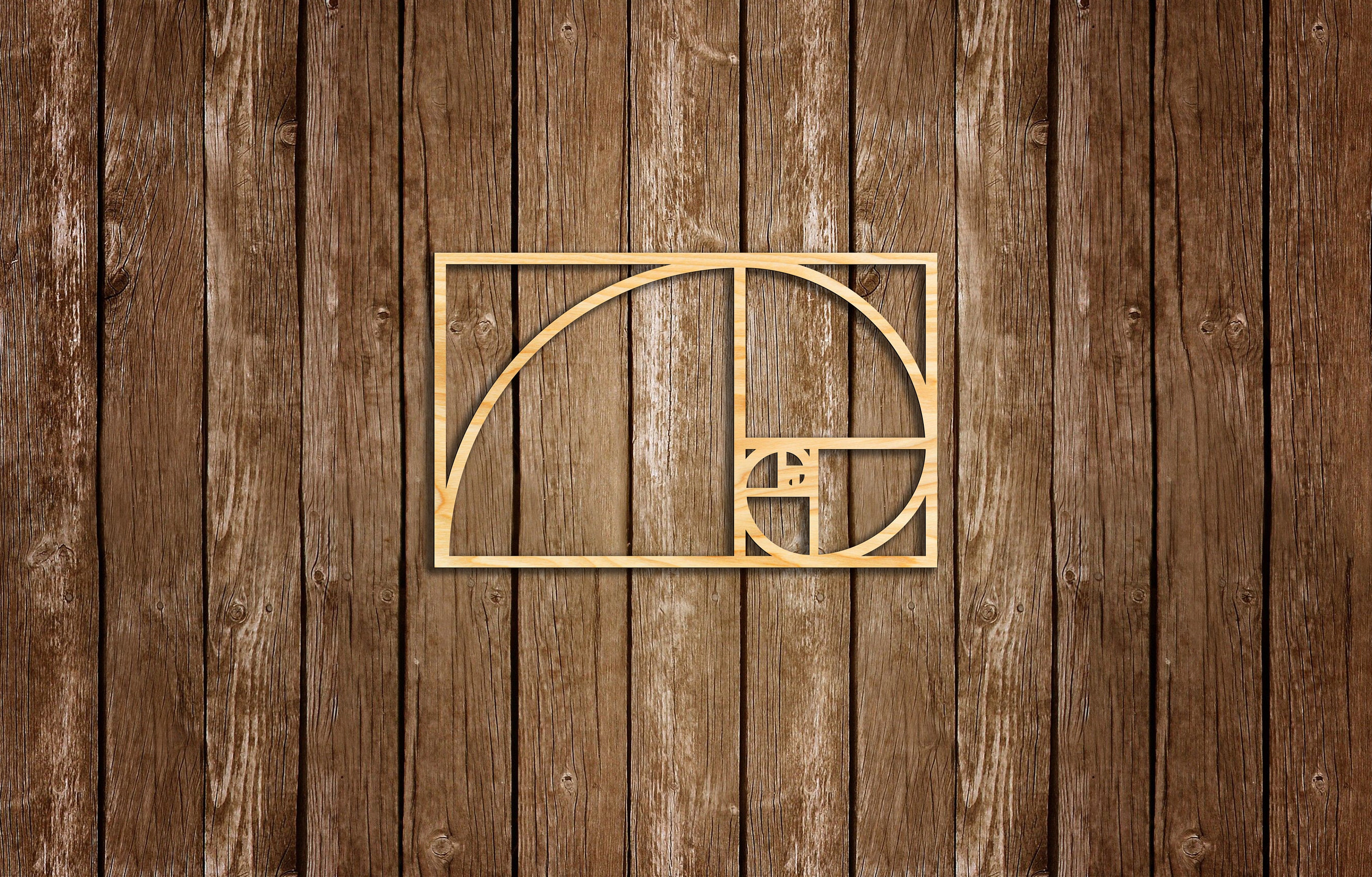 Fibonacci Spiral wall decor from wood Wooden Art Hanging Etsy