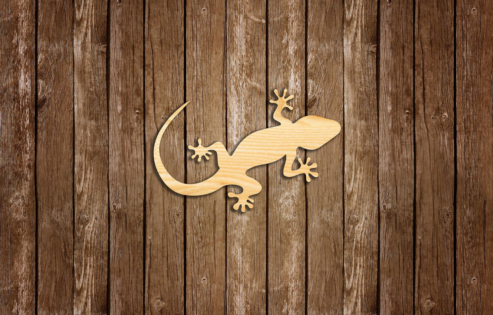Lizard Gecko Wall Decor From Wood Wooden Art Hanging Sign Etsy
