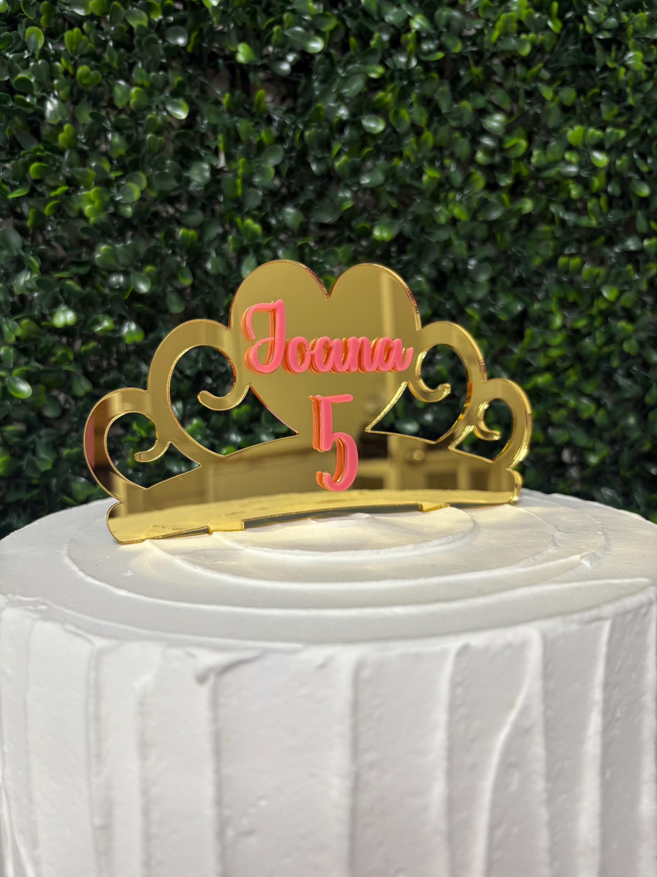 Crown Cake Topper | Princess Birthday | Baby Shower | Party Cake ...