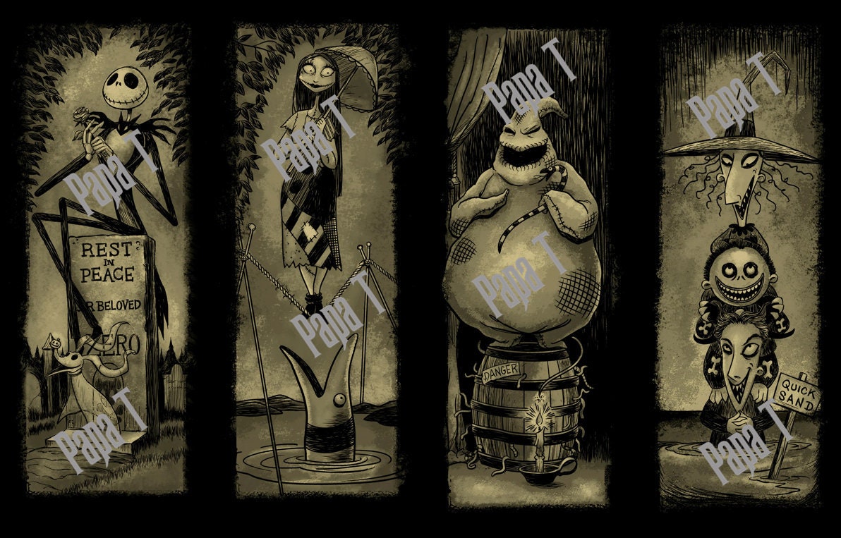 Nightmare Before Christmas Haunted Mansion Stretch Painting