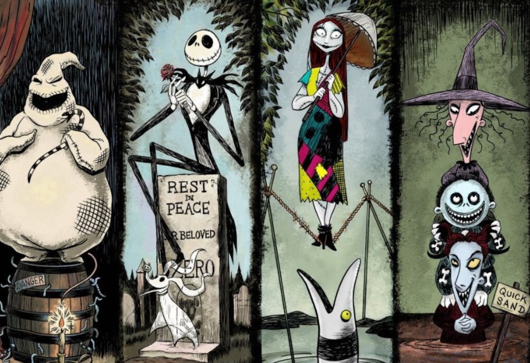 full-size-high-resolution-nightmare-before-christmas-haunted-mansion-stretch-painting-graphic