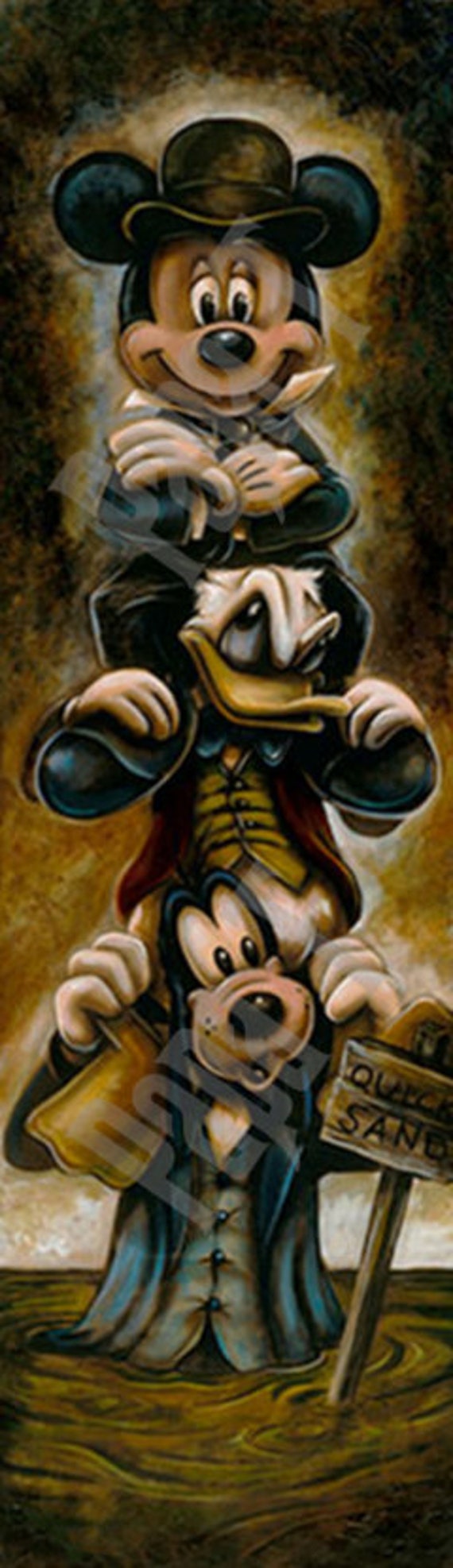 Mickey Haunted Mansion Wallpaper Canvas Purse Mickey 