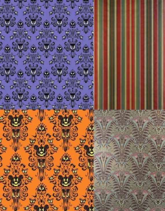 Haunted Mansion Wallpaper Graphics Repeatable All Are JPG Etsy