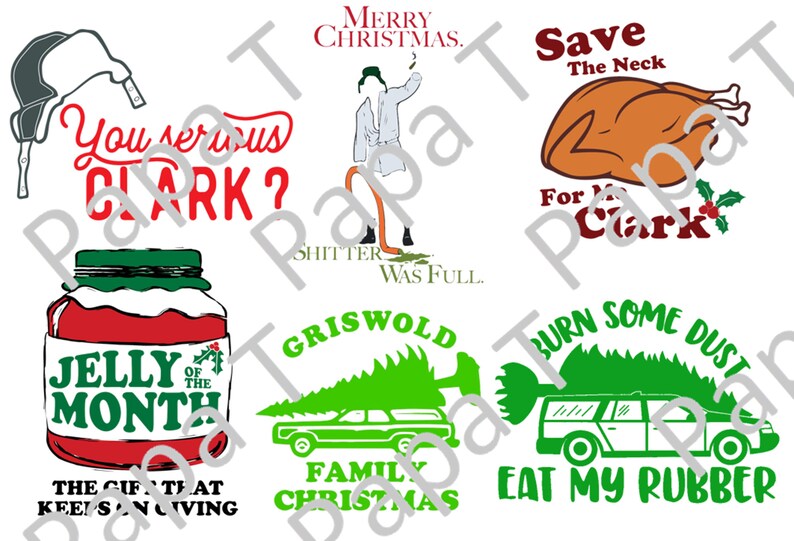 Christmas Movie Clipart in Jpg Png and Svg for tumbler | Etsy