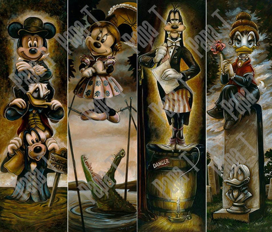 希少 ディズニー ホーンテッドマンション ミッキー ドナルド グーフィー XL 80s ビンテージ USA製 Disney ディズニー Haunted Mansion