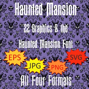 Haunted Mansion Graphic fichiers gratuits avec frais de main-d’œuvre et en Eps Jpg Png et Svg