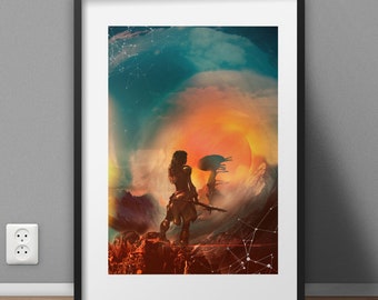 Horizon Zero Dawn Aloy Gaming Poster Digital Artwork Print Birthday Gift