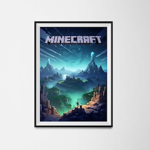 Minecraft, Minecraft artwork and posters, Minecraft fan-made art prints, Minecraft-themed merchandise, Minecraft fan creations, Minecraft-inspired wall decor, Minecraft illustrations, Minecraft designs for your space
