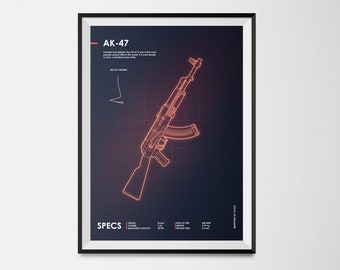 Gaming Poster – A3 Cs Go Counter Strike AK 47 – Premium 190GSM Paper – Easy to Frame – Ideal for Game Room, Man Cave, Gaming Enthusiasts