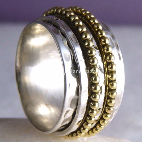 Worry Ring Spinner Ring 925 Sterling Silver Ring Fidget Ring Thumb Ring Yoga Ring Silver Bands New Ring Meditation Ring
