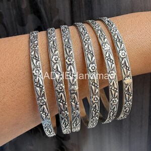 Thick West Indian Bangles, Set Of 7 Bangles, Sterling Silver Bangles, Bangles, West Indian Silver Bangles, Silver Boho bangles for women.