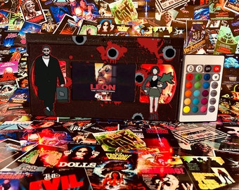 VHS Mejor Horror vhs luz aterradora Película Cartel VHS 70 80 90s Horror Thing Regalo Horror VHS Cintas Vhs Lámpara Retro vhs Lámpara de mesa de luz nocturna