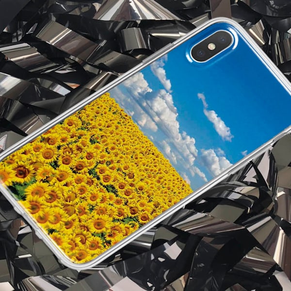 Sunflower Fields of Ukraine Cover Phone Case for iPhone 14 13 11 Pro Max 12 X 8 7 Soft Cover for Samsung case S21 for Google pixel 5 4