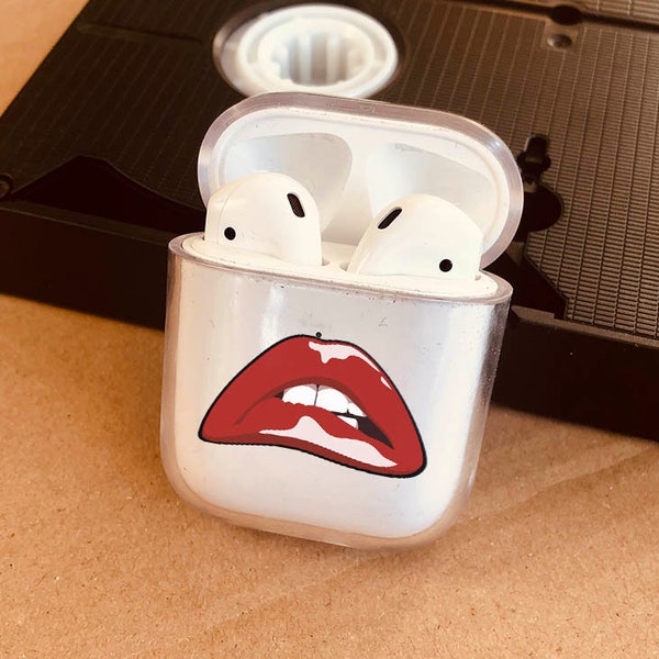 Imagen de terror Mostrar labios de arte AirPod Funda de la cubierta de la piel para la carga del Airpod Proective Funda Accesorios Apple Airpods Fundas