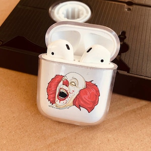 Der Clown Horror AirPods Fall es klar Kunststoff stoßfesten Staub Proof Schutzhülle Abdeckung Zubehör für Apple Airpods Hüllen