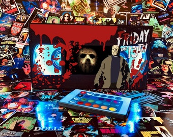 Retro Vhs Night Light Table Lamp Friday Horror Retro Movie Poster Print Home Decor 70 80 90s Horror Birthday gift Christmas Halloween Gift