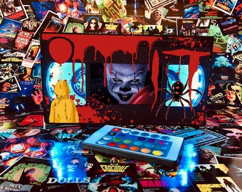 Vhs lámpara Retro vhs cintas Night Light Lámpara de mesa Horror vhs luz de miedo película cartel impresión VHS Arte 70 80 90s Horror regalo de Halloween