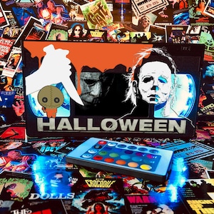 Vhs Lamp Retro vhs tapes Night Light Table Lamp Horror vhs light scary Movie Poster Print VHS Art 70 80 90s Horror gift Halloween Gift