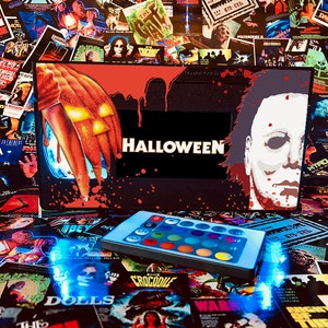 Horror VHS Tapes Vhs Lamp Retro vhs Night Light Table Lamp VHS Horror vhs light scary Movie Poster Print VHS 70 80 90s Horror Halloween Gift