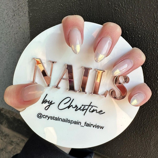 Customizable Acrylic Nailfie Disk: Enhance Manicure Photos & Nail Art Selfies for Professionals