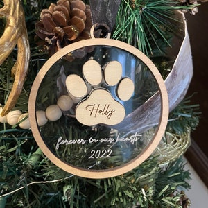 2024 Personalized Pet Memorial Ornament, Dog Loss Gift, Pet Memorial Gift, Custom Pet Ornament, Pet Keepsake, Dog Memorial,