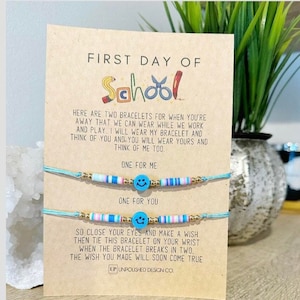 Ensemble de bracelets cadeaux de rentrée scolaire mère fille pour 2  premiers jours d'école