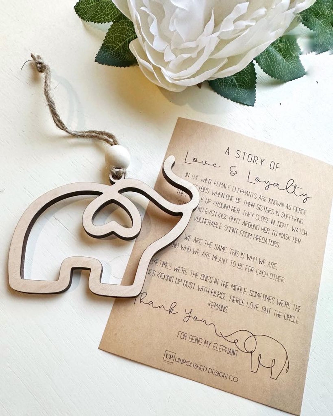 Motherhood Elephant Ornament With Mom Card, Elephant