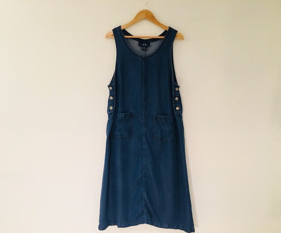 sleeveless denim maxi dress