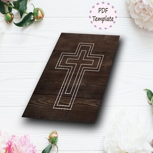 Cross String Art Pattern Printable Template String Art Cross | Etsy