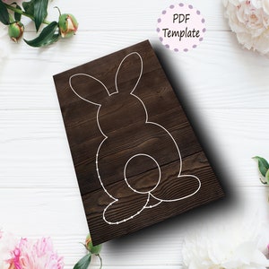 Easter Bunny String Art Template Easter Bunny Pattern DIY | Etsy