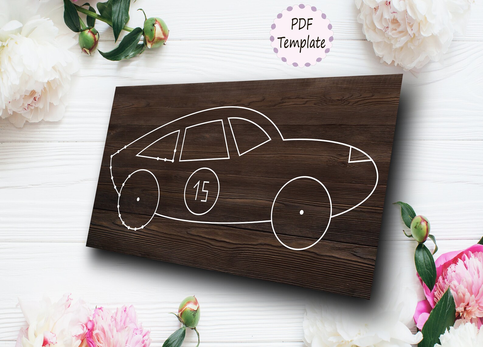 Race Car String Art Template Father's Day Pattern Race | Etsy