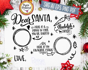 Dear Santa Tray Etsy