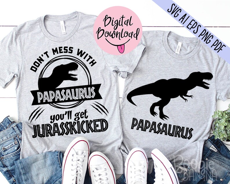 Download Papasaurus Svg Eps Png Pdf Cut File Jurasskicked Family ...