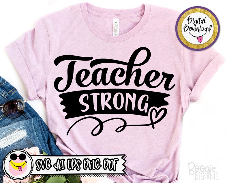 Download Teacher Strong Svg Eps Png Pdf Cut File Social Distancing ...