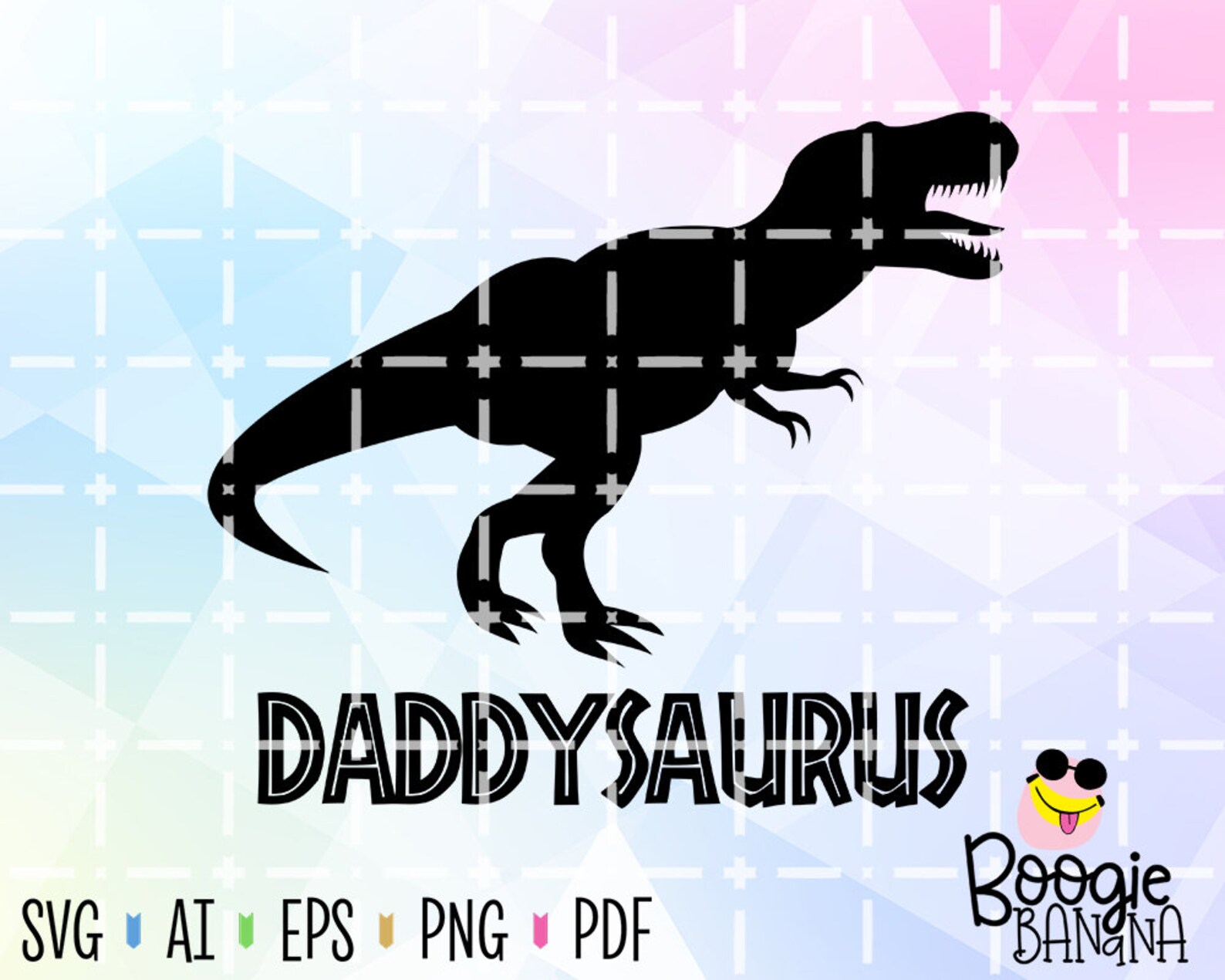 Daddysaurus Svg Eps Png Pdf Cut File Jurasskicked Family Svg | Etsy