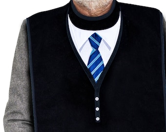 Classy Pal Adult Bib for Men with Embroidered Design. Waterproof, Reusable & Washable