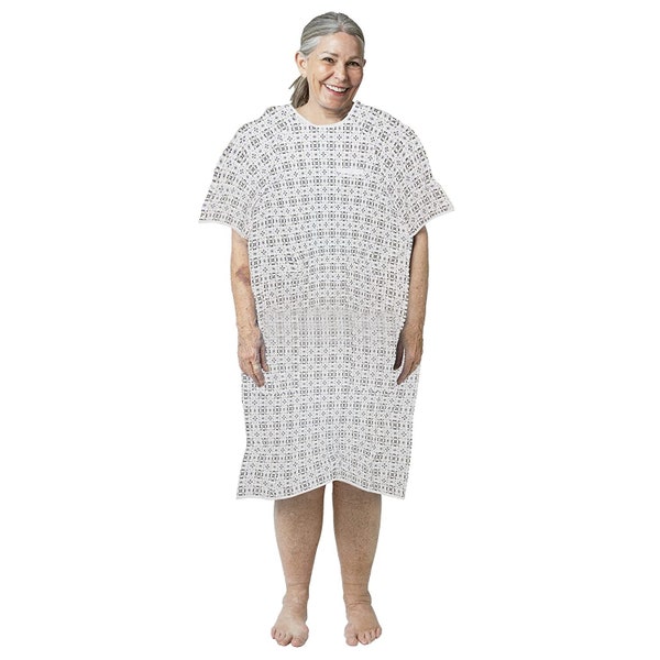 Classy Pal Hospital Gown with Back Tie, One Size Fits All Design, Unisex