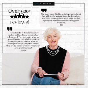 Classy Pal Adult Bib for Women with Embroidered Design image 3