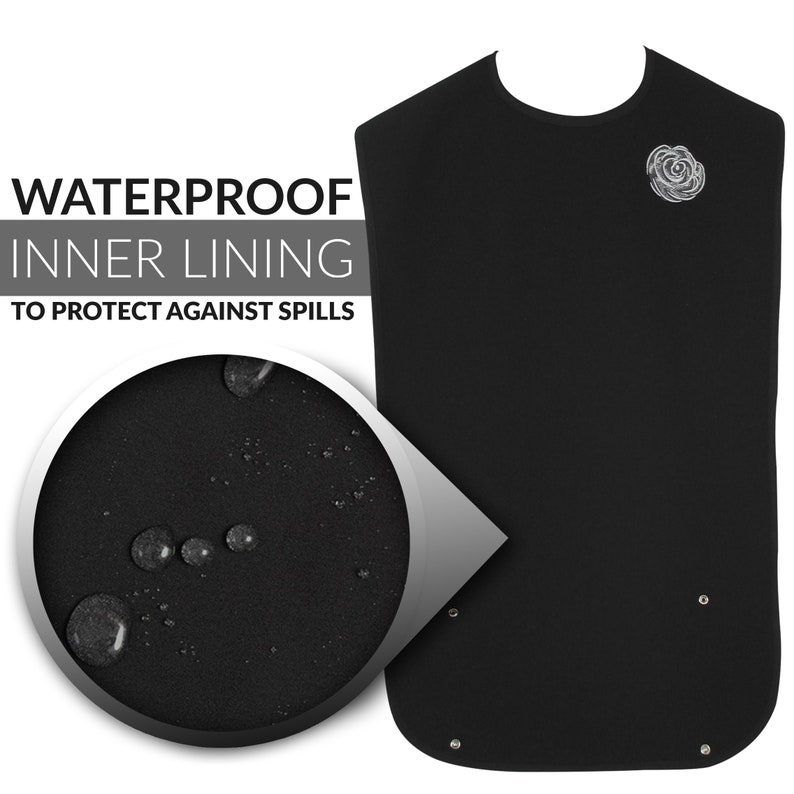 Classy Pal Adult Bib for Women with Embroidered Design. image 3