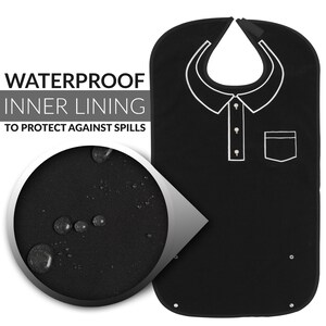 Classy Pal Adult Bib for Men with Embroidered Design. image 4