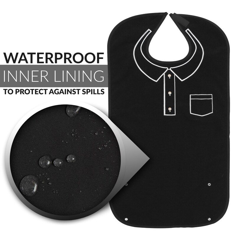 Classy Pal Adult Bib for Men with Embroidered Design. image 4