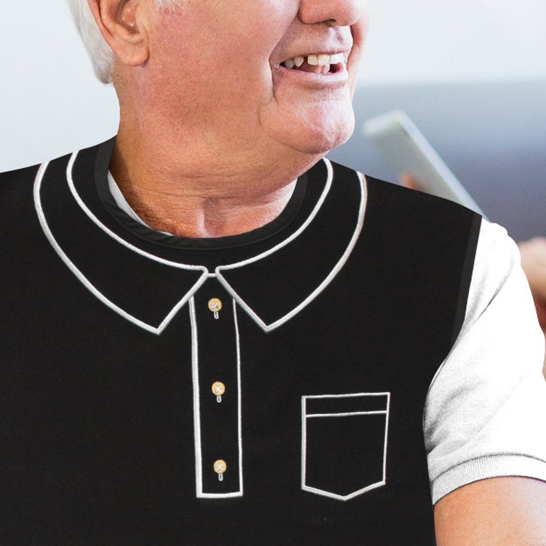 Classy Pal Adult Bib for Men with Embroidered Design. image 7