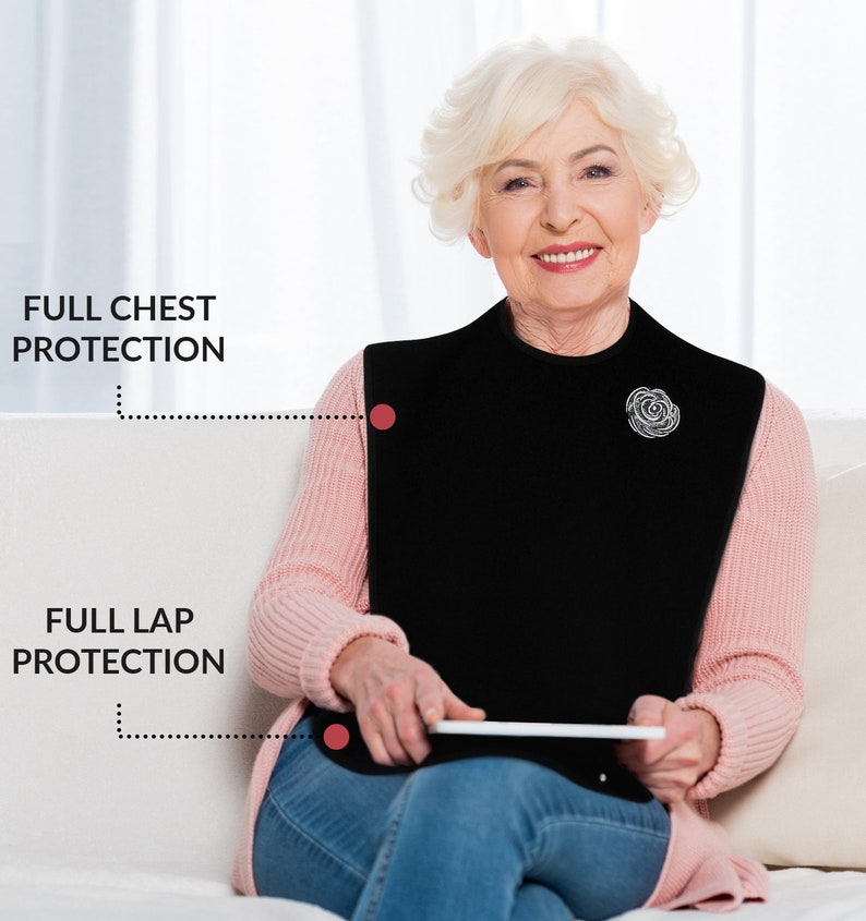 Classy Pal Adult Bib for Women with Embroidered Design. image 2