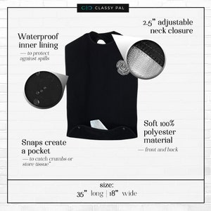 Classy Pal Adult Bib for Women with Embroidered Design. image 8