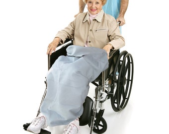 Lightweight Waffle Weave Wheelchair Blanket: Classy Pal Gray Lap Blanket