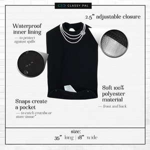 Classy Pal Adult Bib for Women with Embroidered Design image 2