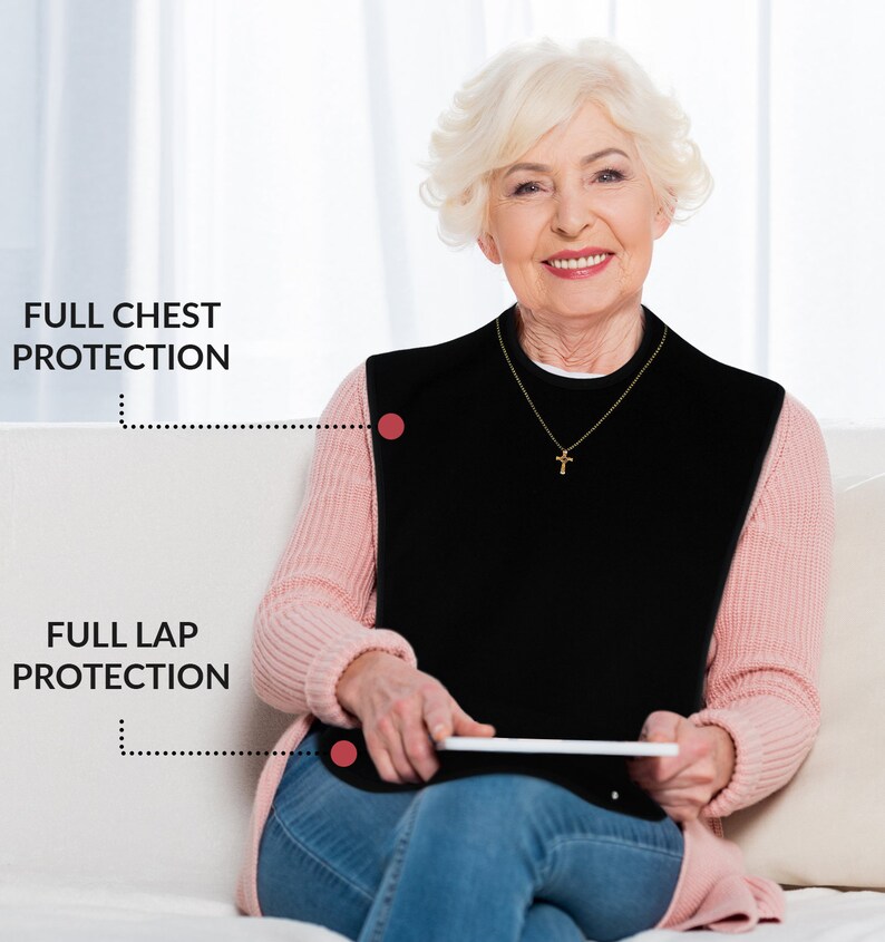 Classy Pal Adult Bib for Women with Embroidered Design. image 2