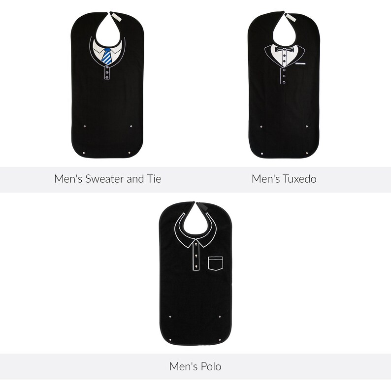 Classy Pal Adult Bib for Men with Embroidered Design. image 9