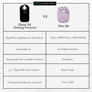 Classy Pal Adult Bib for Men with Embroidered Design. image 3