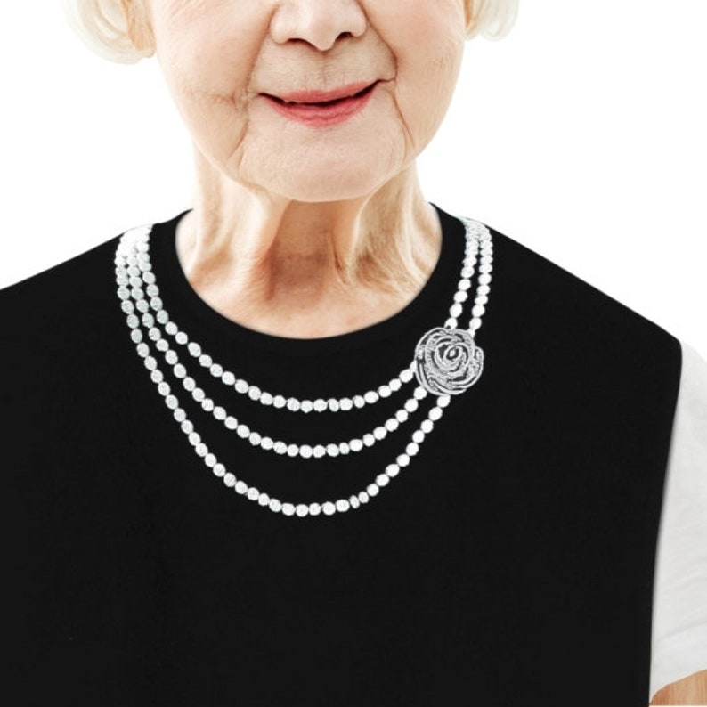 Classy Pal Adult Bib for Women with Embroidered Design image 1